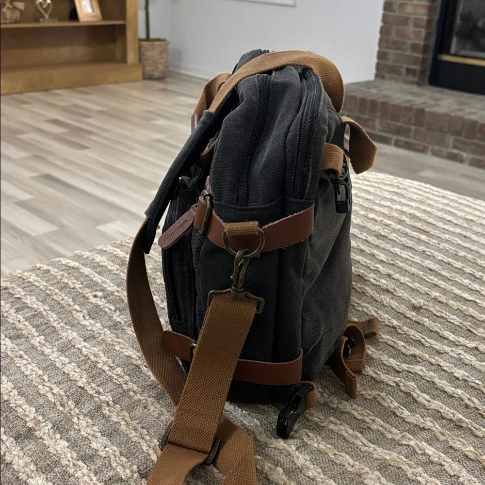 CoolBell Convertible Backpack Messenger Shoulder Bag Laptop Case Travel Carry-On